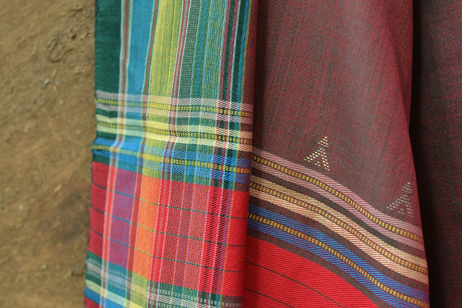 Colors of sojourn ~ Handwoven Cotton Shawl