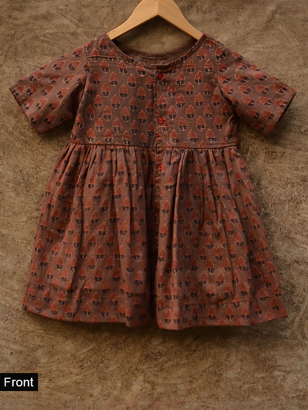 फुहार / Fuhar ✾ Kids Ajrakh frock ✼ H