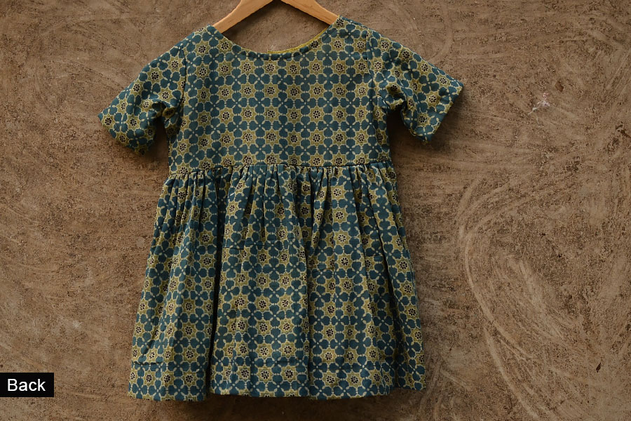 फुहार / Fuhar ✾ Kids Ajrakh frock ✼ J