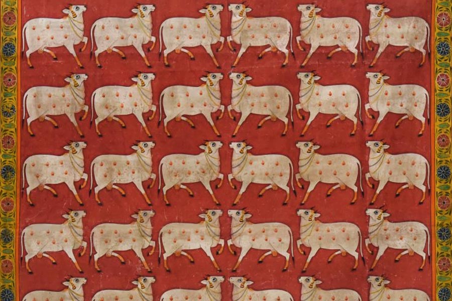 Pichwai Painting ~ Cow { 3 X 4 }