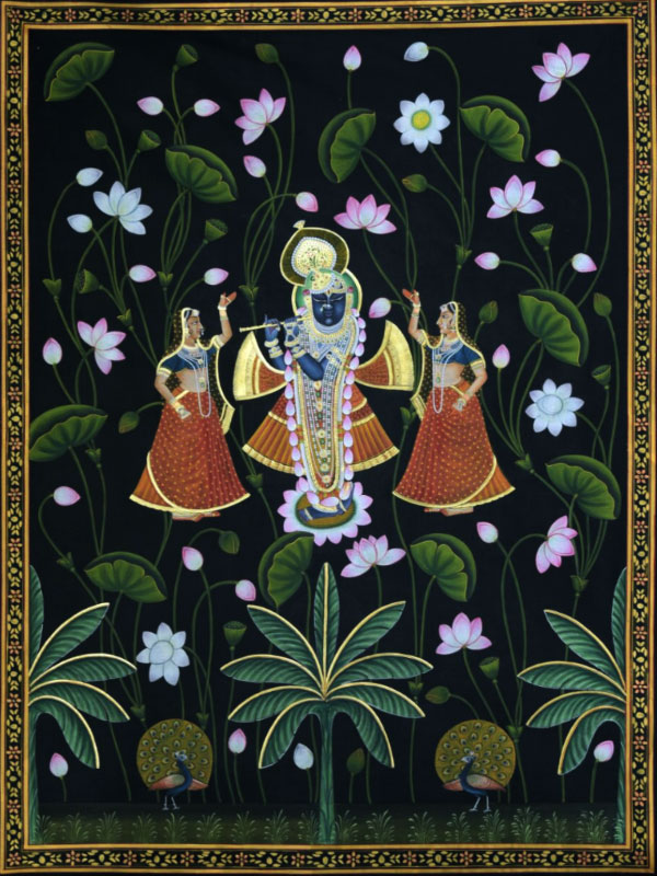 Pichwai Painting ~ Kamal Talai Srinath ji ~ { 3 X 5 Feet}