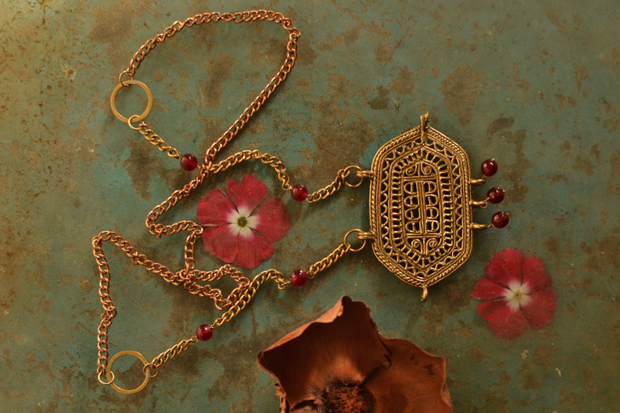 प्रभा ✺ Brass Necklace { 7 }