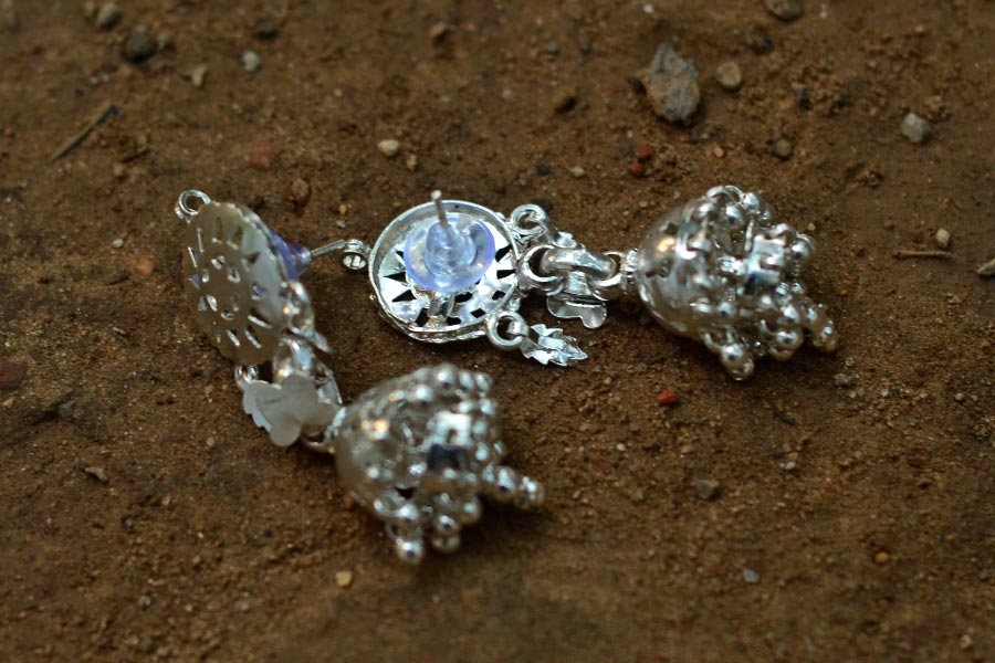 Silver Jewelry ~ Phool jhumkis