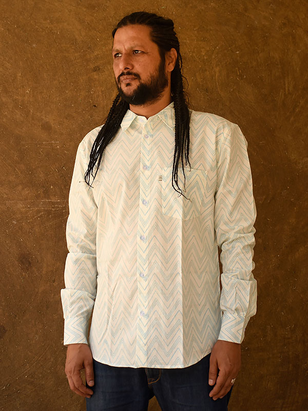 रंगरेज / Rangrez ❂ Block Printed . Fine Cotton Shirt ❂ 1