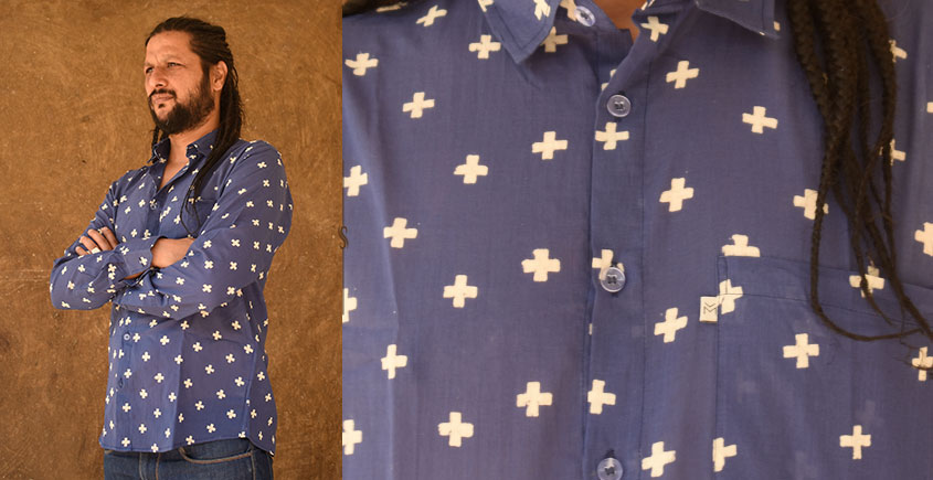 रंगरेज / Rangrez ❂ Block Printed . Fine Cotton Shirt ❂ 13