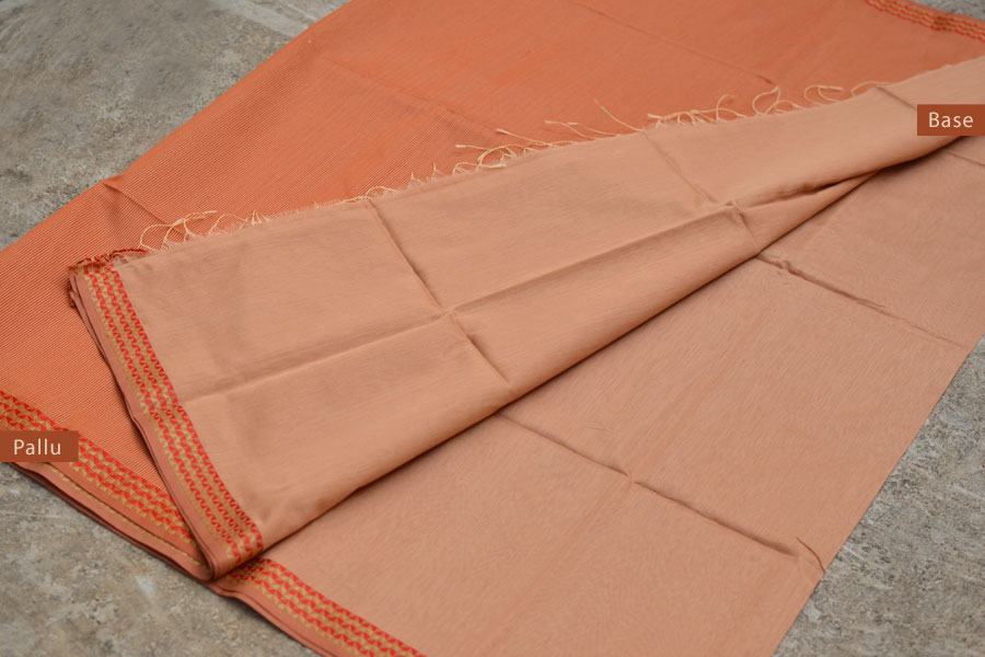 maheshwari handloom saree - orange 