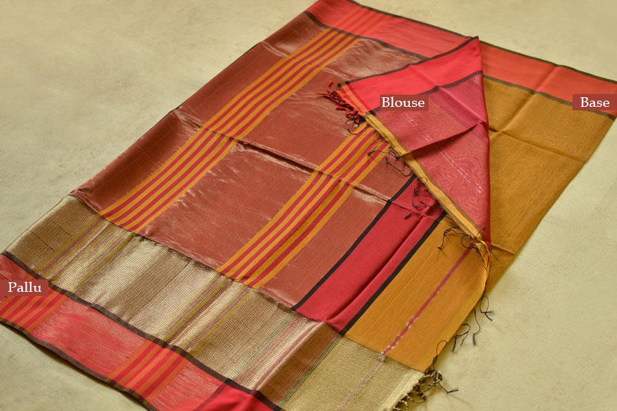 handwoven maheshwari festival special silk saree