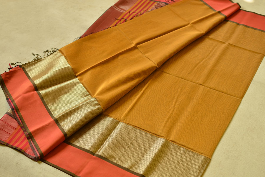 handwoven maheshwari festival special silk saree