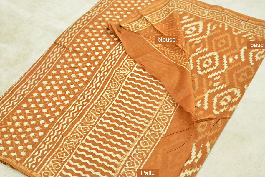 Chandni ✲ Handwoven Chanderi . Batik Saree ✲ 1