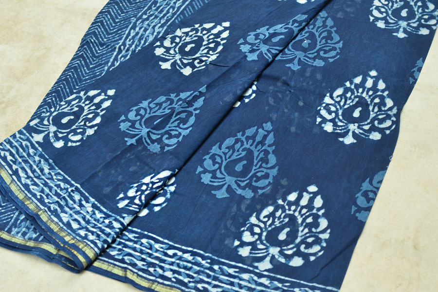 Chandni ✲ Handwoven Chanderi . Batik Saree ✲ 10