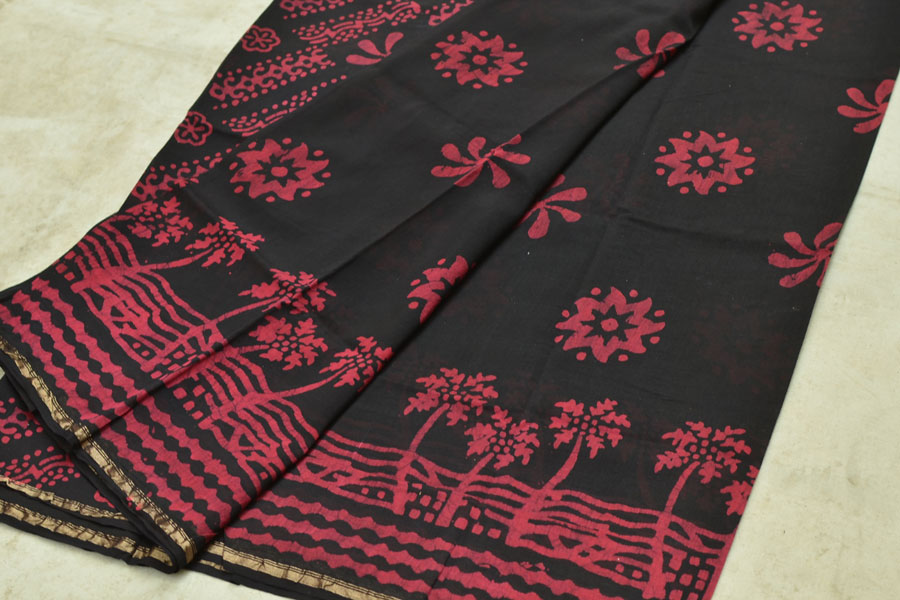 Chandni ✲ Handwoven Chanderi . Batik Saree ✲ 16