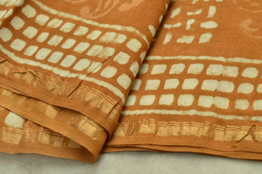 Chandni ✲ Handwoven Chanderi . Batik Saree ✲ 20