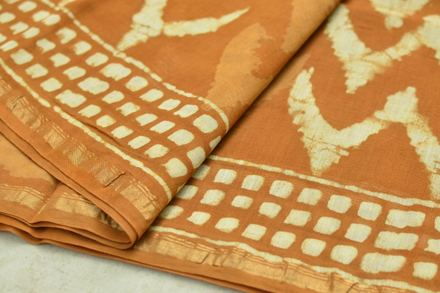 Chandni ✲ Handwoven Chanderi . Batik Saree ✲ 21