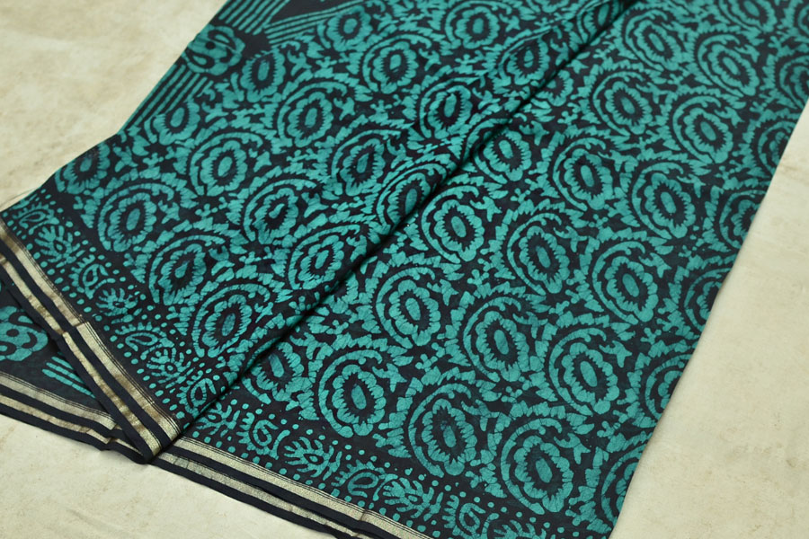 Chandni ✲ Handwoven Chanderi . Batik Saree ✲ 22