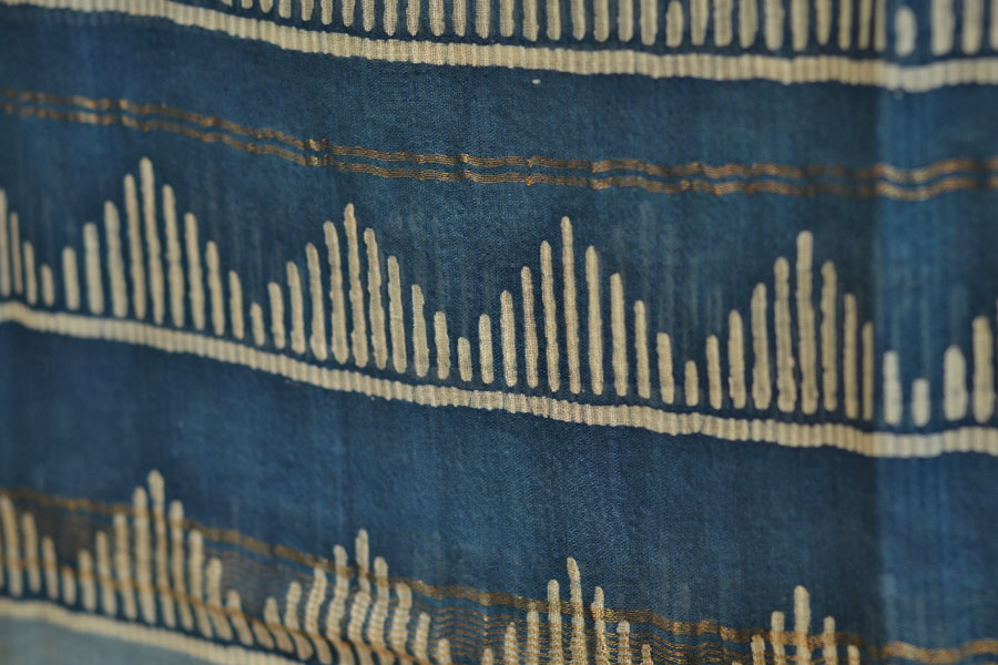 Indigo grounds ~ Batic Indigo * Chanderi Dupatta * 1 * { Organic Indigo }