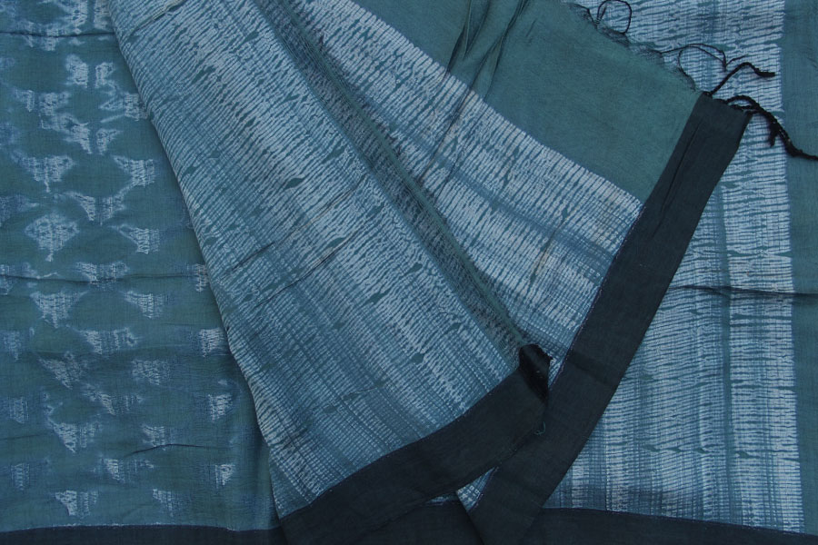 राधा | Radha ✥ Shibori Handwoven Saree ✥ 5