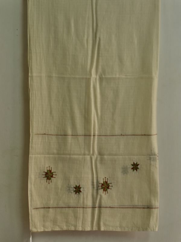 सूफियाना ~ Handloom Cotton . Embroidered dupatta { 9 }