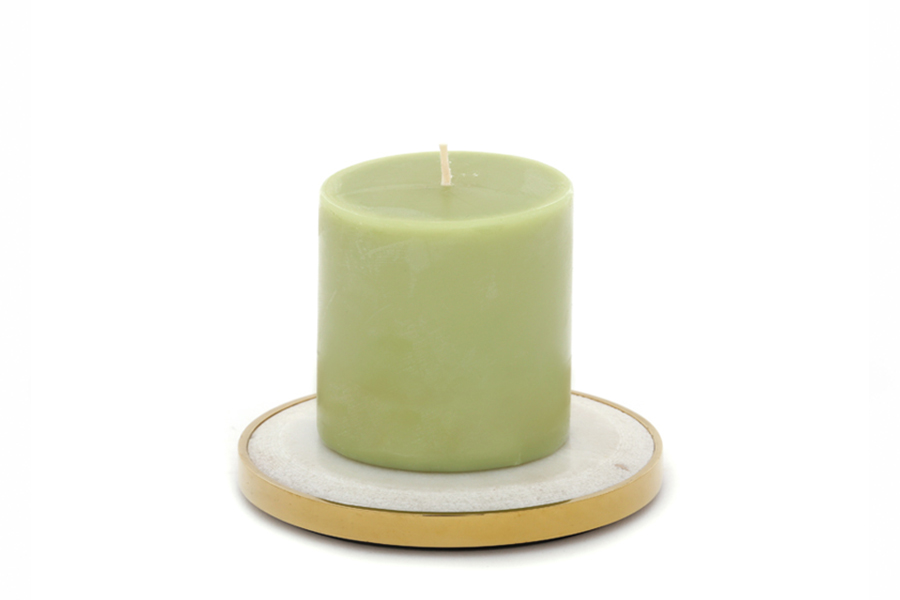 Yang Candle Plates {set of two} ~ 13