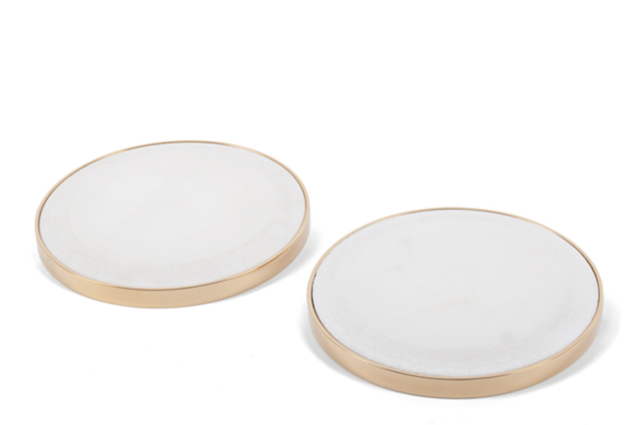 Yang Candle Plates {set of two} ~ 13