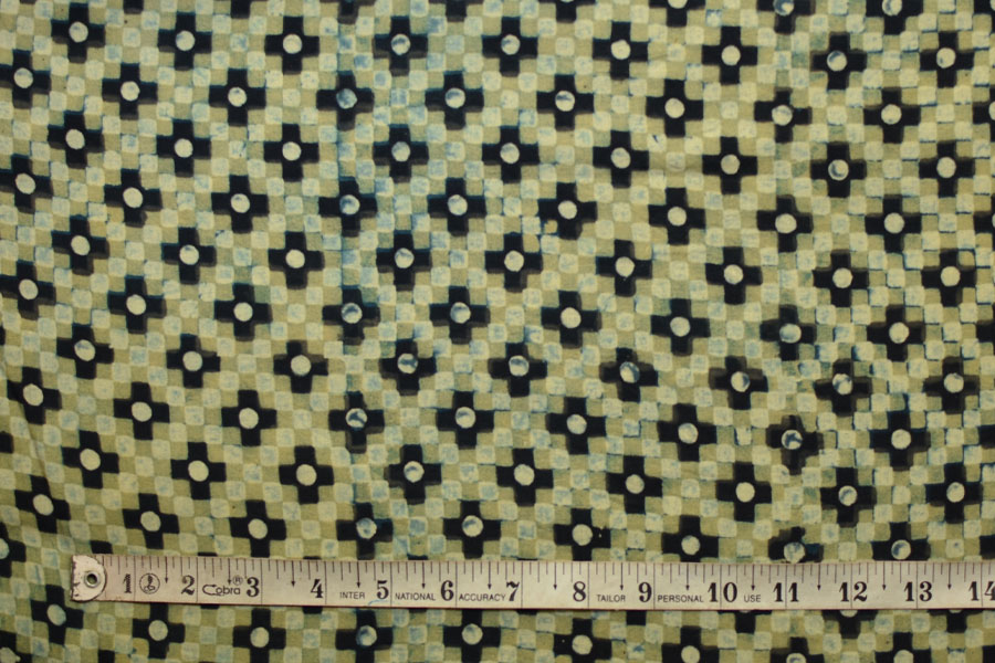 Ajrakh . Natural Color Cotton Fabric ~ 29 { Per meter }