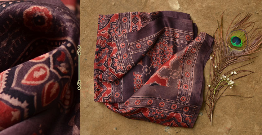 When Skies Bore Blossoms ❆ Gajji silk . Ajrakh dupatta ❆ 16