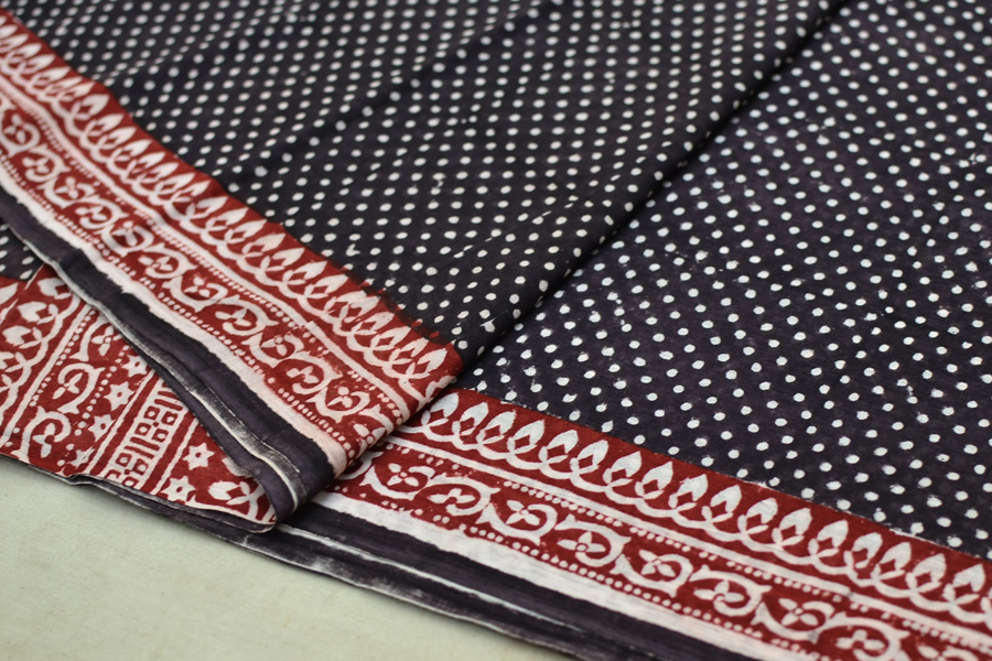 Samāyukta ✻ Jawariya . Block Printed . Cotton Saree ✻ 11