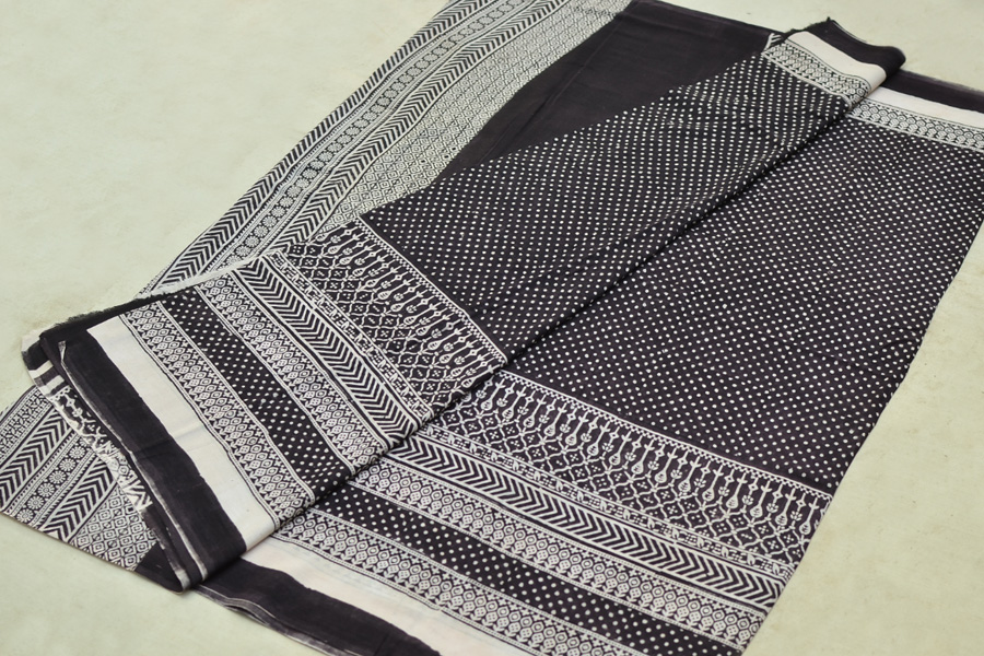 Samāyukta ✻ Jawariya . Block Printed . Cotton Saree ✻ 12