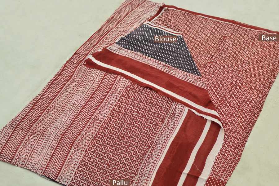 Samāyukta ✻ Jawariya . Block Printed . Cotton Saree ✻ 7