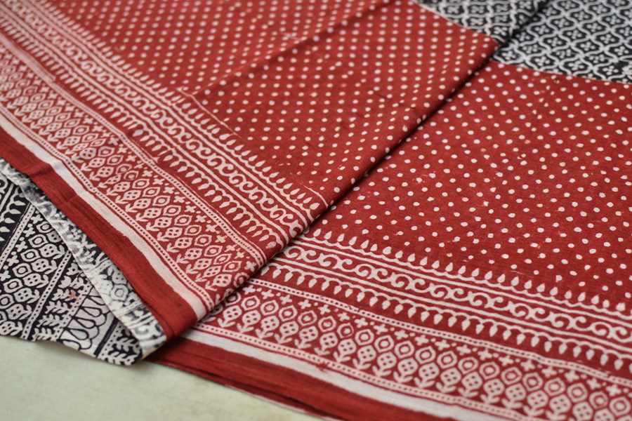 Samāyukta ✻ Jawariya . Block Printed . Cotton Saree ✻ 9