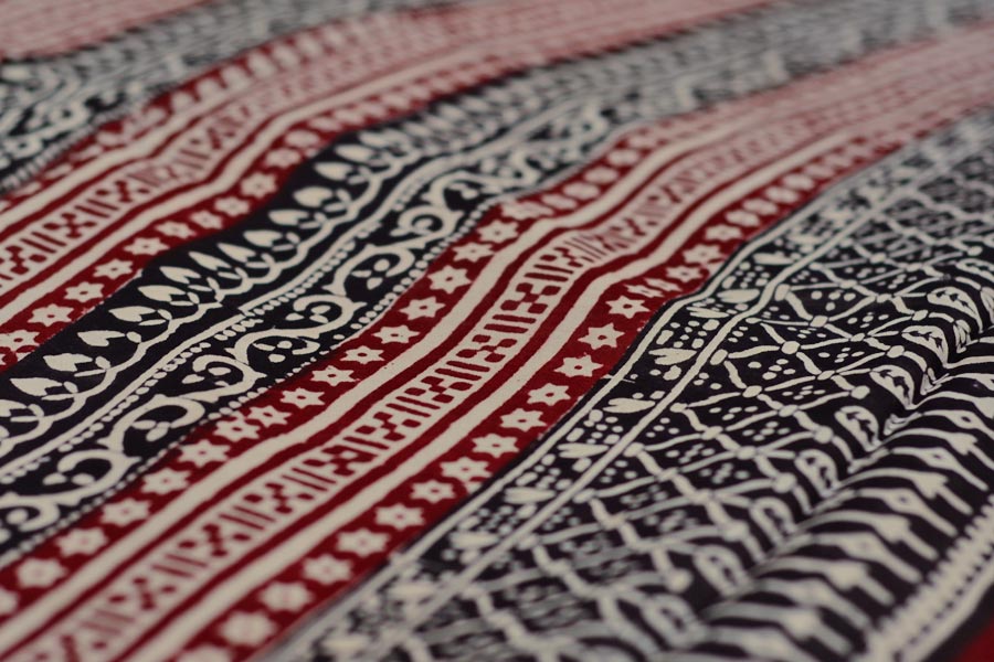 Varunika : Block printed Cotton Saree ~ 2