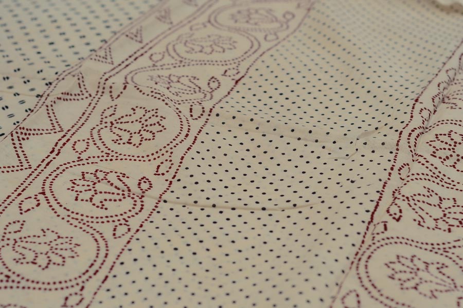 Varunika : Block printed Cotton Saree ~ 22