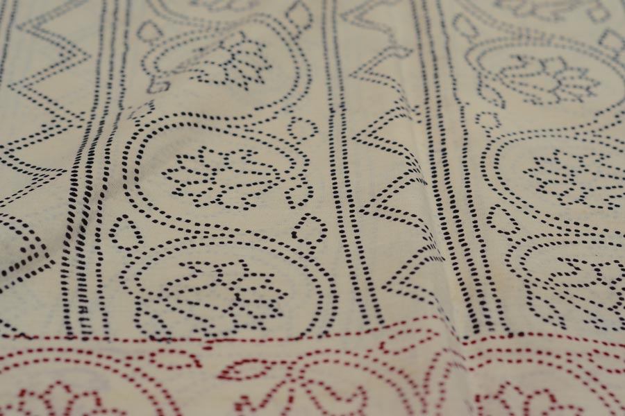 Varunika : Block printed Cotton Saree ~ 22