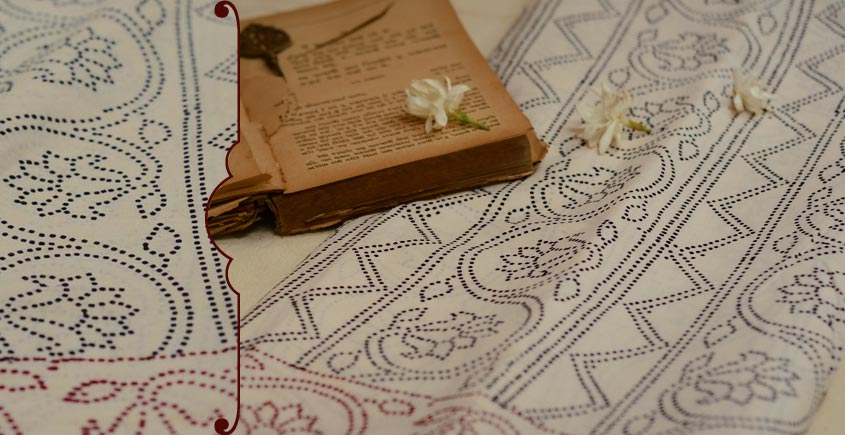 Varunika : Block printed Cotton Saree ~ 22