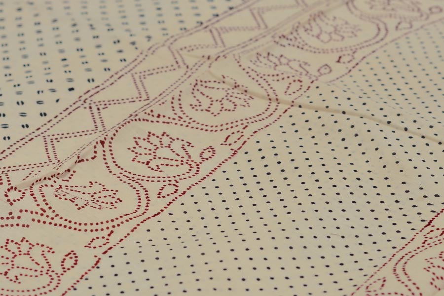 Varunika : Block printed Cotton Saree ~ 24