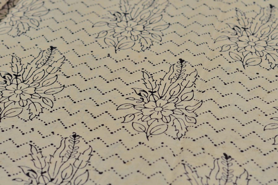 Varunika : Block printed Cotton Saree ~ 24