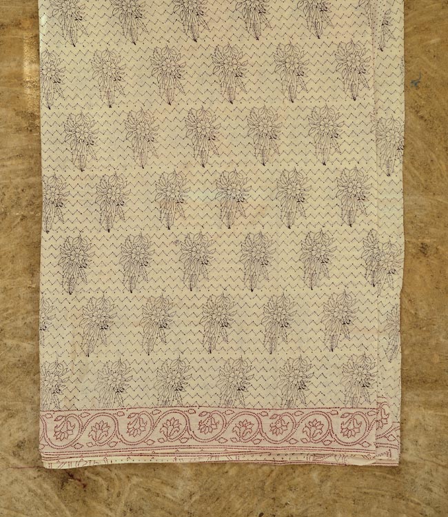 Varunika : Block printed Cotton Saree ~ 24