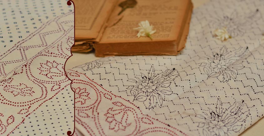 Varunika : Block printed Cotton Saree ~ 24