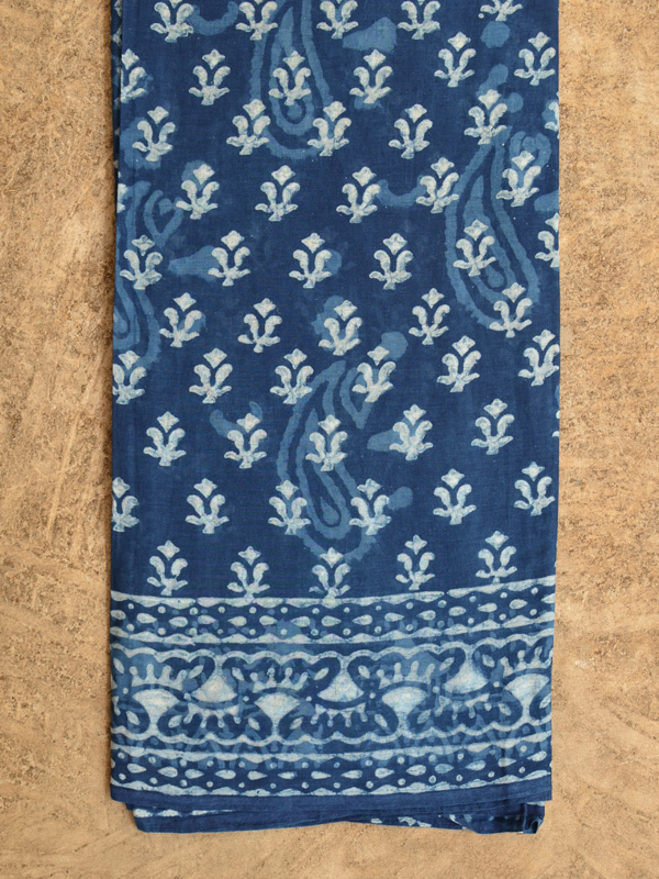 अश्विन ✻ Indigo Dabu ✻ Cotton Saree - 1