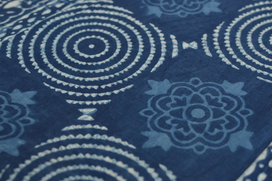 अश्विन ✻ Indigo Dabu ✻ Cotton Saree - 1