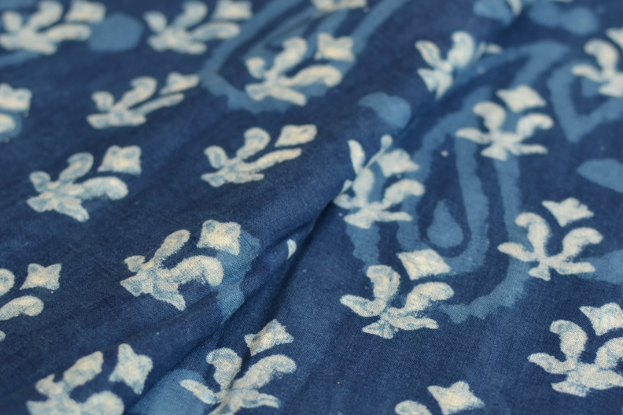 अश्विन ✻ Indigo Dabu ✻ Cotton Saree - 1