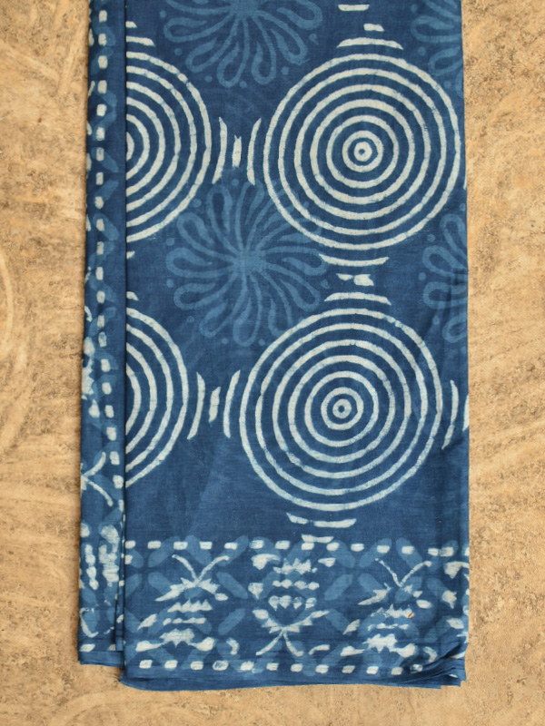 अश्विन ✻ Indigo Dabu ✻ Cotton Saree - 10