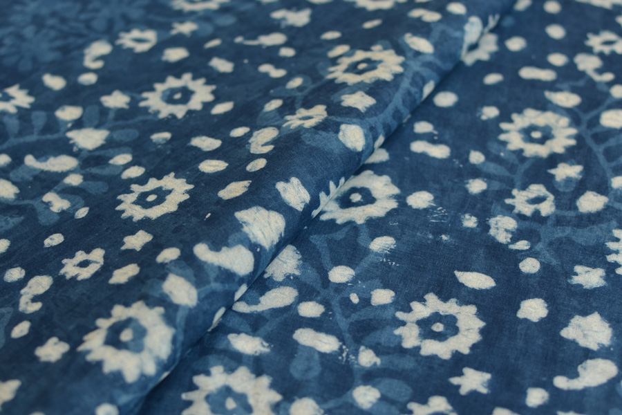 अश्विन ✻ Indigo Dabu ✻ Cotton Saree - 11