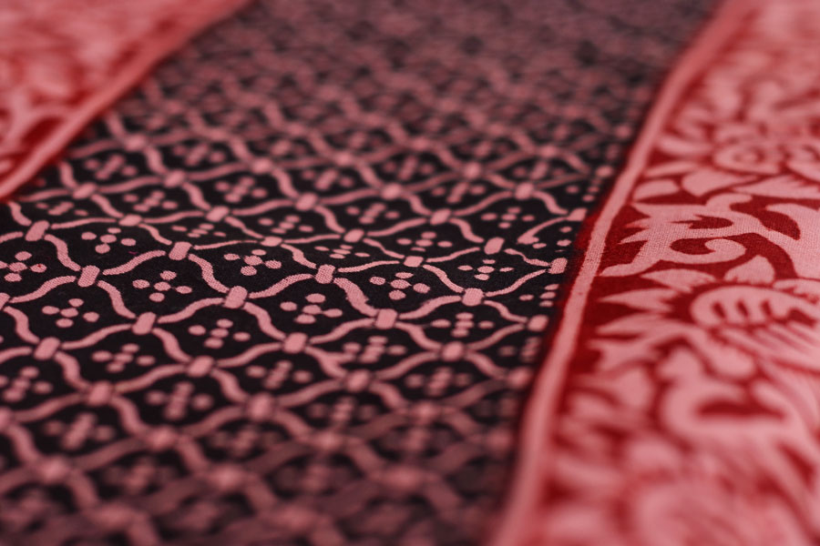 Manjri : Block printed Cotton Saree ~3