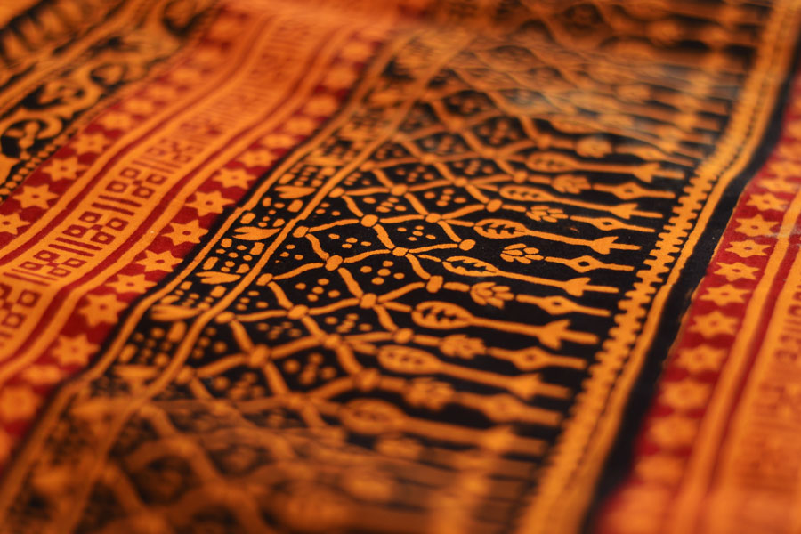 Manjri : Block printed Cotton Saree ~ 4