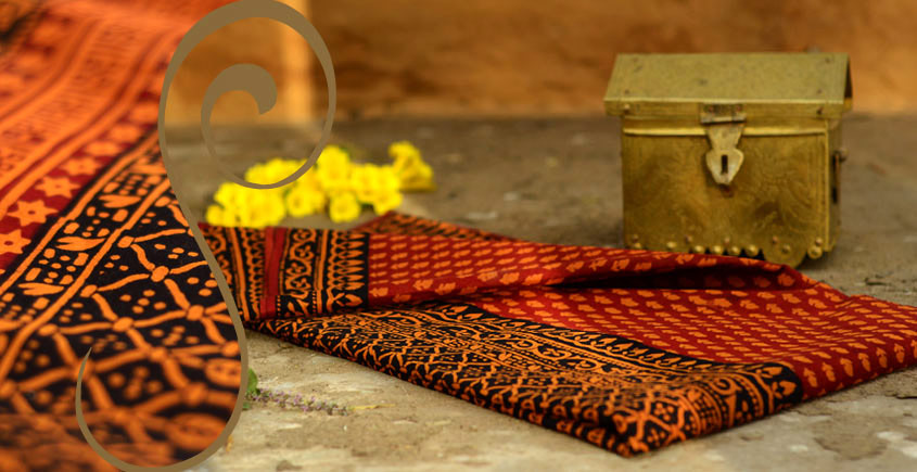 Manjri : Block printed Cotton Saree ~ 4
