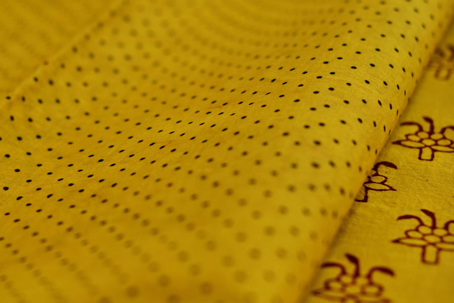 Manjri : Block printed Cotton Saree ~ 8