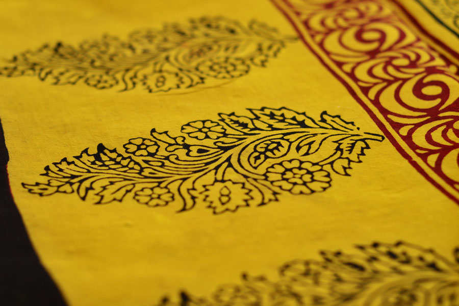 Manjri : Block printed Cotton Saree ~ 8