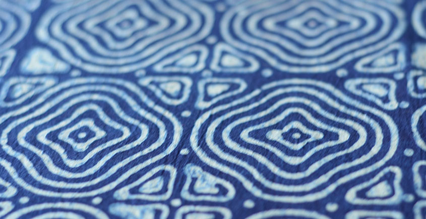 Indigo Dabu Print fabric ~ 2 (per meter)