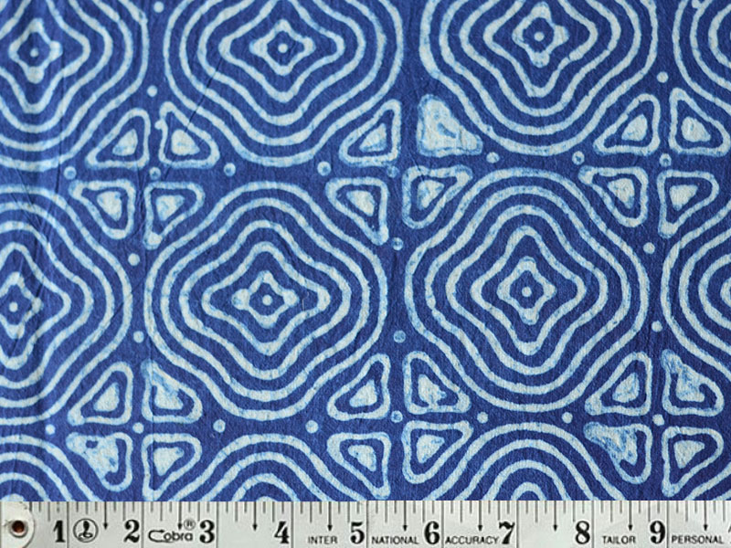 Indigo Dabu Print fabric ~ 2 (per meter)