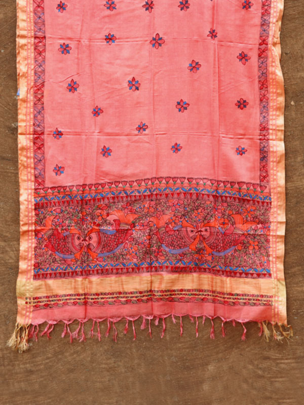 Madhulika ❁ Eri Silk Madhubani Dupatta ❁ 16